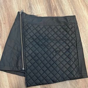 Faux leather skirt